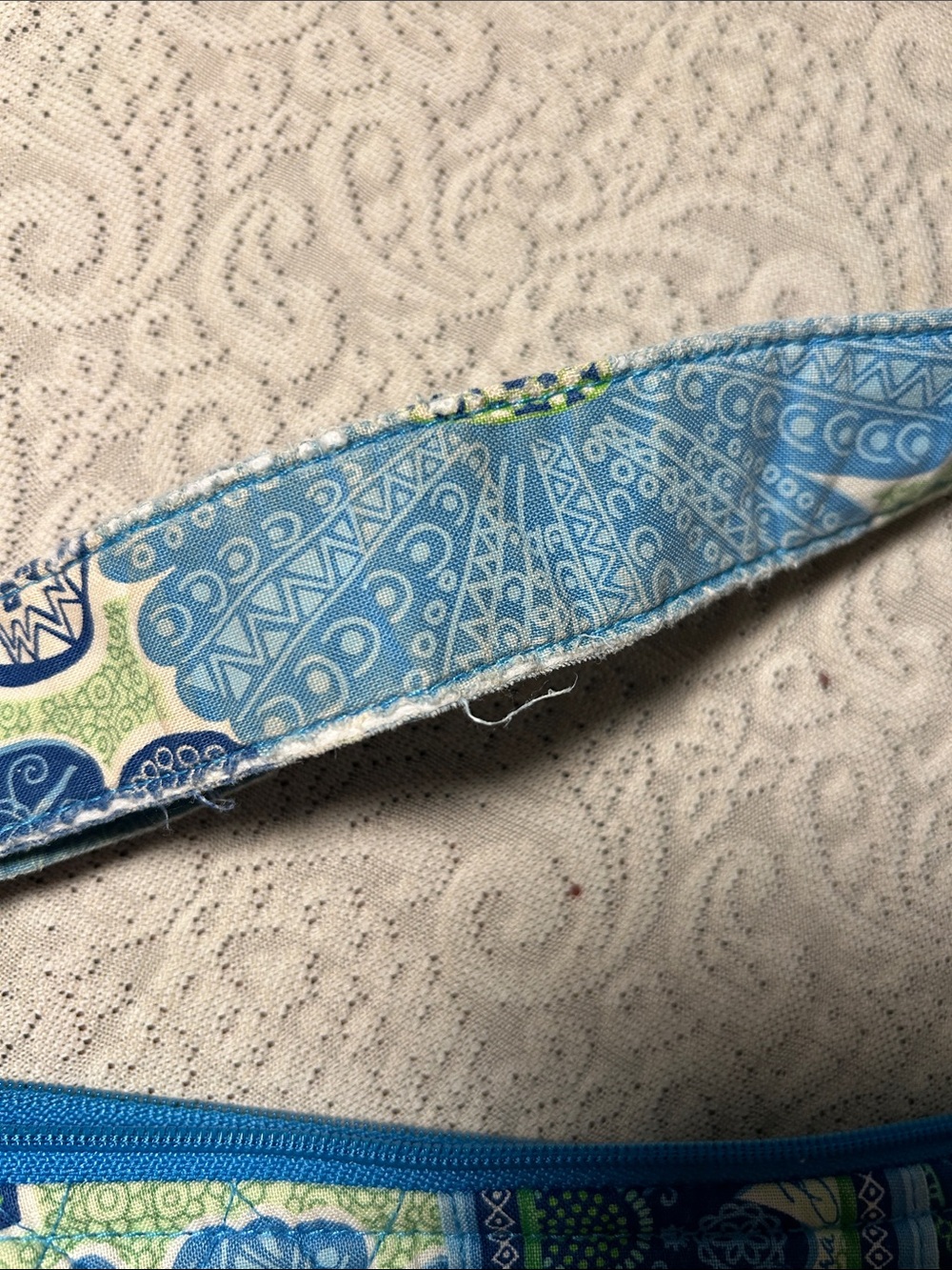 Vera Bradley Quilted Floral Crossbody Bag in Blue and Green - Picture 5 of 8